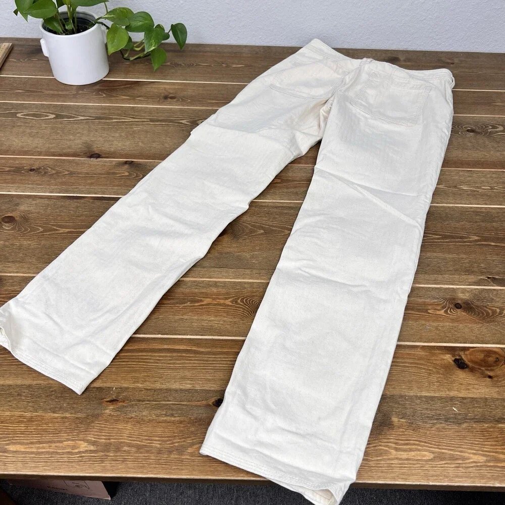 Anthropologie Pants‎ 24 P Womens Beige Twill Straight Leg Carpenter - Picture 10 of 11